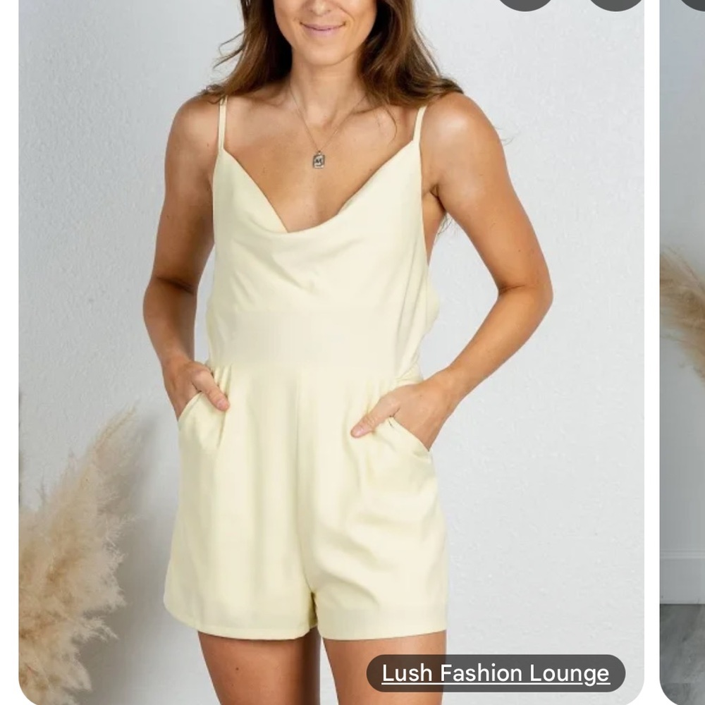 Yellow Tie Back Romper